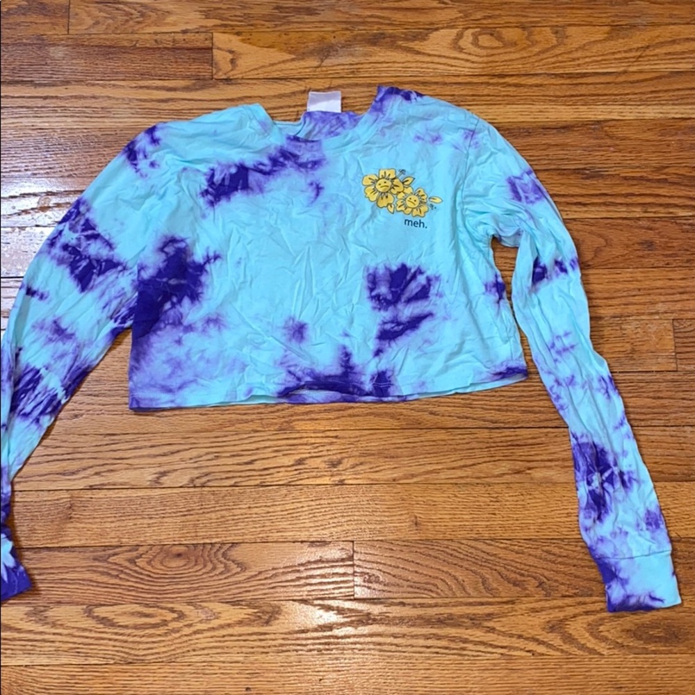 Blue and purple tie dye shirt